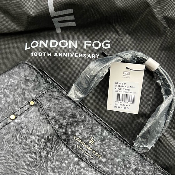 London Fog Marcelle Studded Satchel - Picture 3 of 12